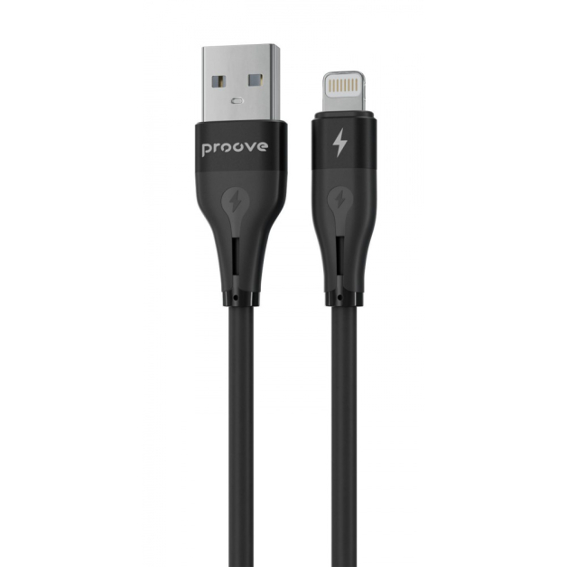 Кабель Proove Soft Silicone Lightning 2.4A (1m) black