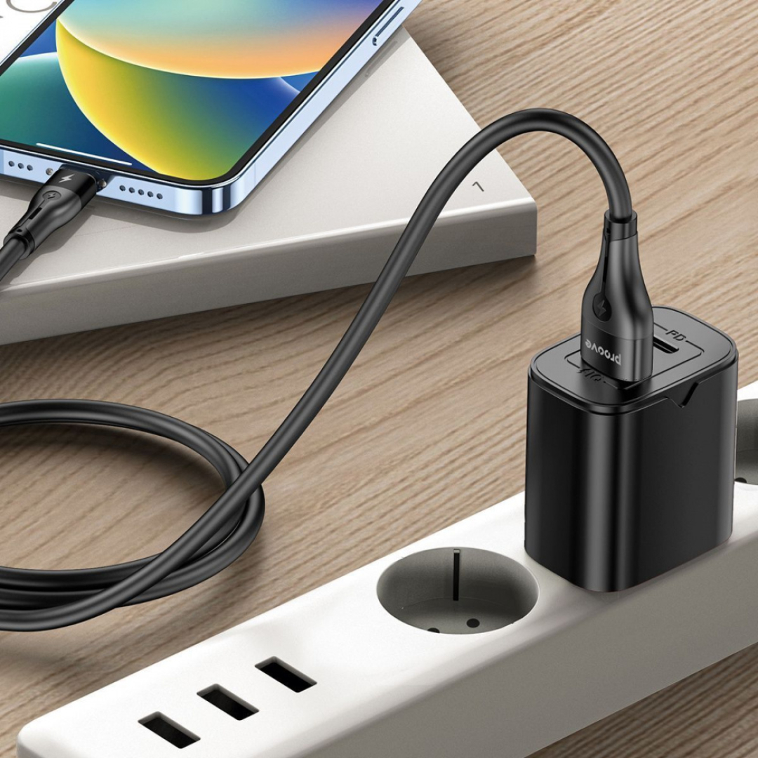 Кабель Proove Soft Silicone Lightning 2.4A (1m) black