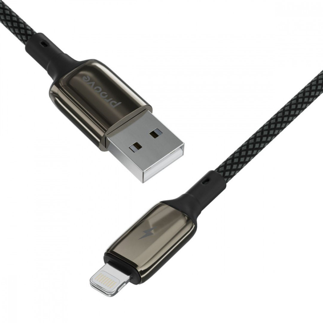 Кабель Proove Dense Metal Lightning 2.4A (1m) black