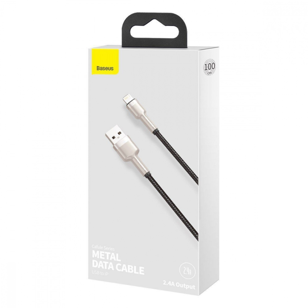 Кабель Baseus Cafule Metal Lightning 2.4A (1m) black