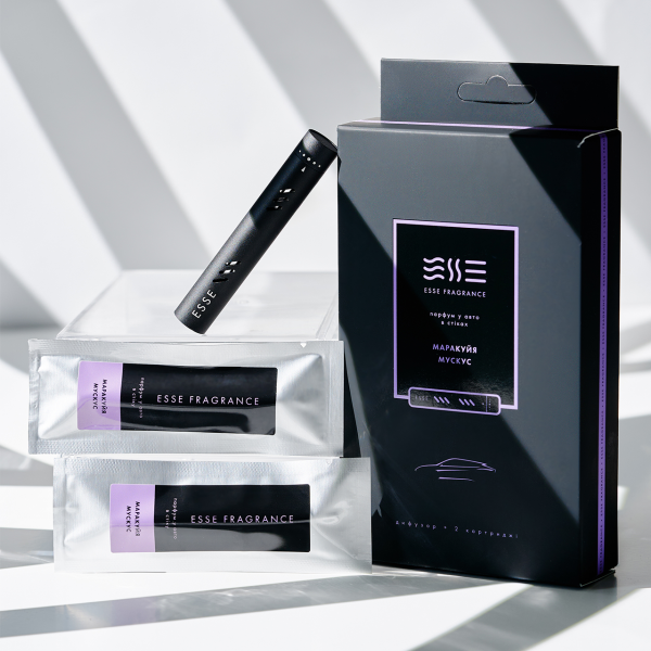 Парфум в авто в стіках ESSE Маракуйя Мускус дифузор + 2 картріджі