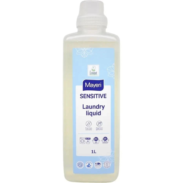 Гель для прання без запаху та кольору MAYERI Sensitive, 1 л
