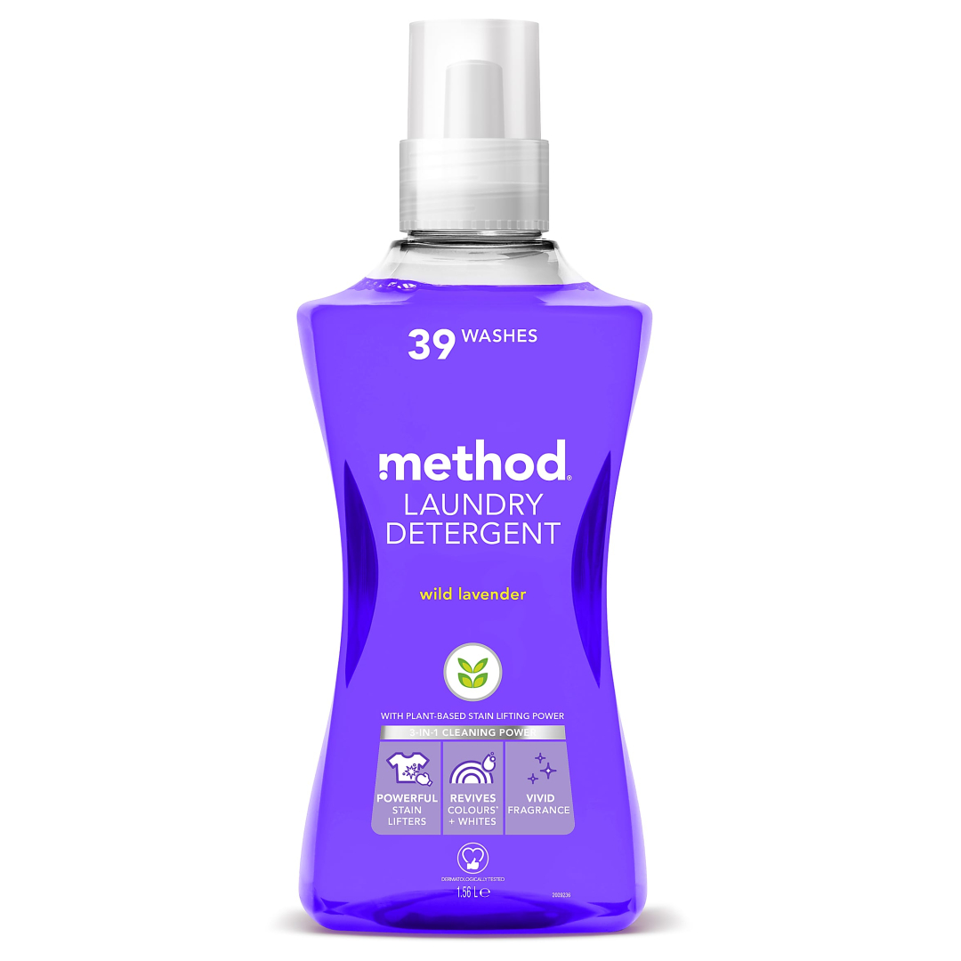 Гель для прання концентрат - дика лаванда METHOD concentrated laundry detergent - wild lavender, 39 прань, 1,56 л 