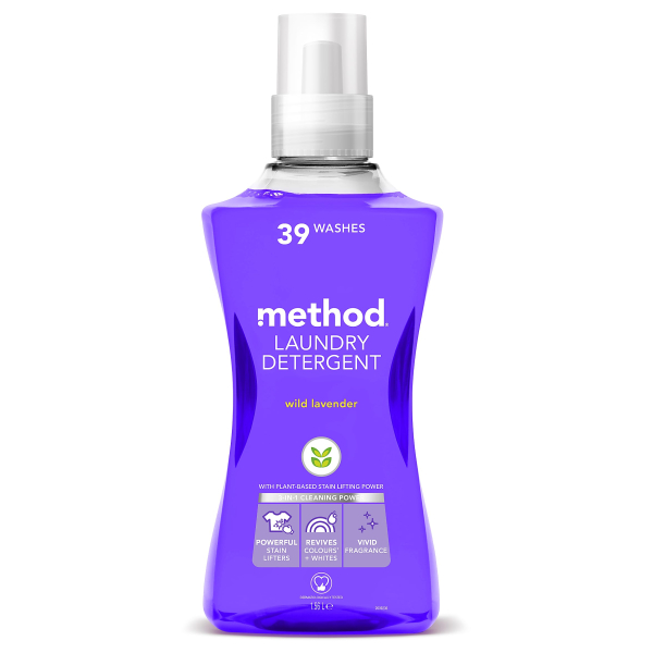 Гель для прання концентрат - дика лаванда METHOD concentrated laundry detergent - wild lavender, 39 прань, 1,56 л 