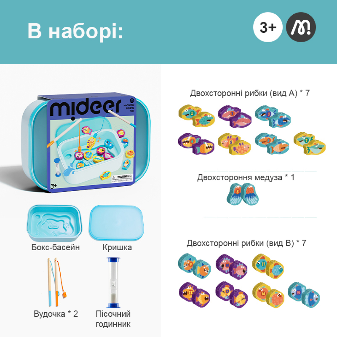 Магнітна гра Mideer - Спіймай рибку MD2254