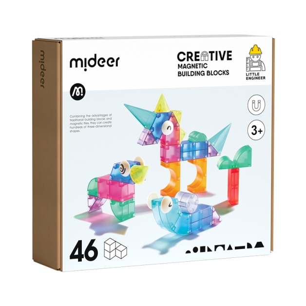 Магнітний конструктор будівельні блоки mideer 46 деталей MD1407