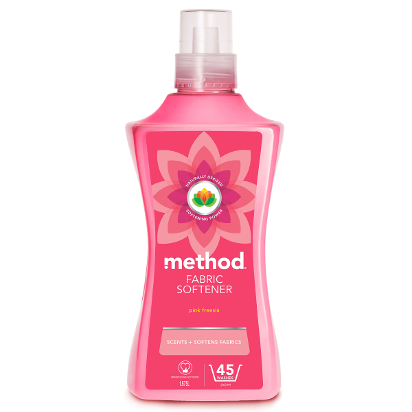 Кондиціонер для білизни парфумований МETHOD рожева фрезія Fabric Softener - Pink Freesia, 45 прань, 1,575 л