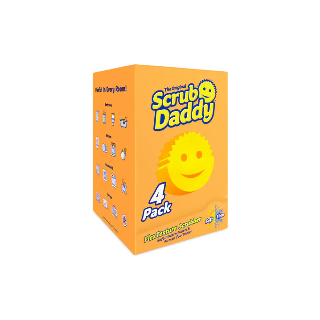 Губка для чищення Scrub Daddy Original (4ct Pack) БЕЗ КОРОБКИ, 1шт (поштучно, жовта)