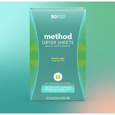 Серветки для сушильної машини пляжний бриз METHOD beach sage dryer sheets, 80 шт