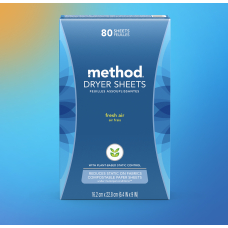 Серветки для сушильної машини свіжість METHOD dryer sheets - fresh air, 80 шт