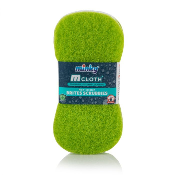 Кухонна губка двостороння Minky Mcloth Non Scratch Brites Scrubbies, 2шт