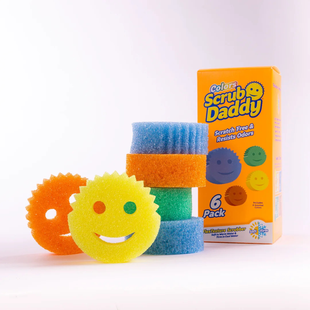 Scrub Daddy різні кольори набір коробка 6шт Colors 6 Pack