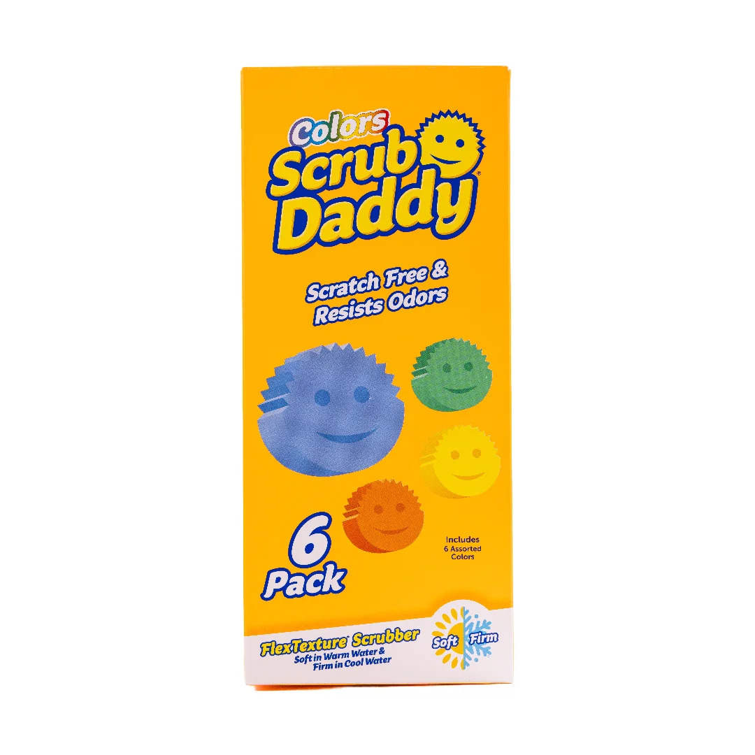 Scrub Daddy різні кольори набір коробка 6шт Colors 6 Pack