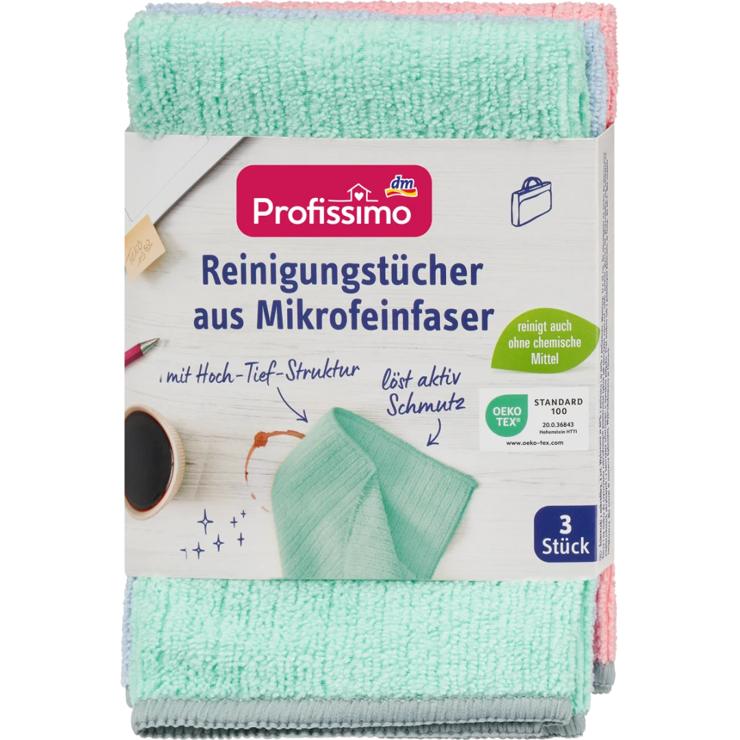 Profissimo серветки з мікрофібри Reinigungstucher Mikrofeinfaser 3шт