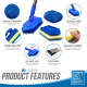 Швабра для ванни DUSTPAN&BRUSH, набірна ручка Bathroom Cleaning Set with 4 Piece Handle