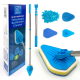 Швабра для ванни DUSTPAN&BRUSH, телескопічна ручка + 3 насадки, набір The Dustpan and Brush Telescopic Bathroom Mop - Tile Cleaning Kit