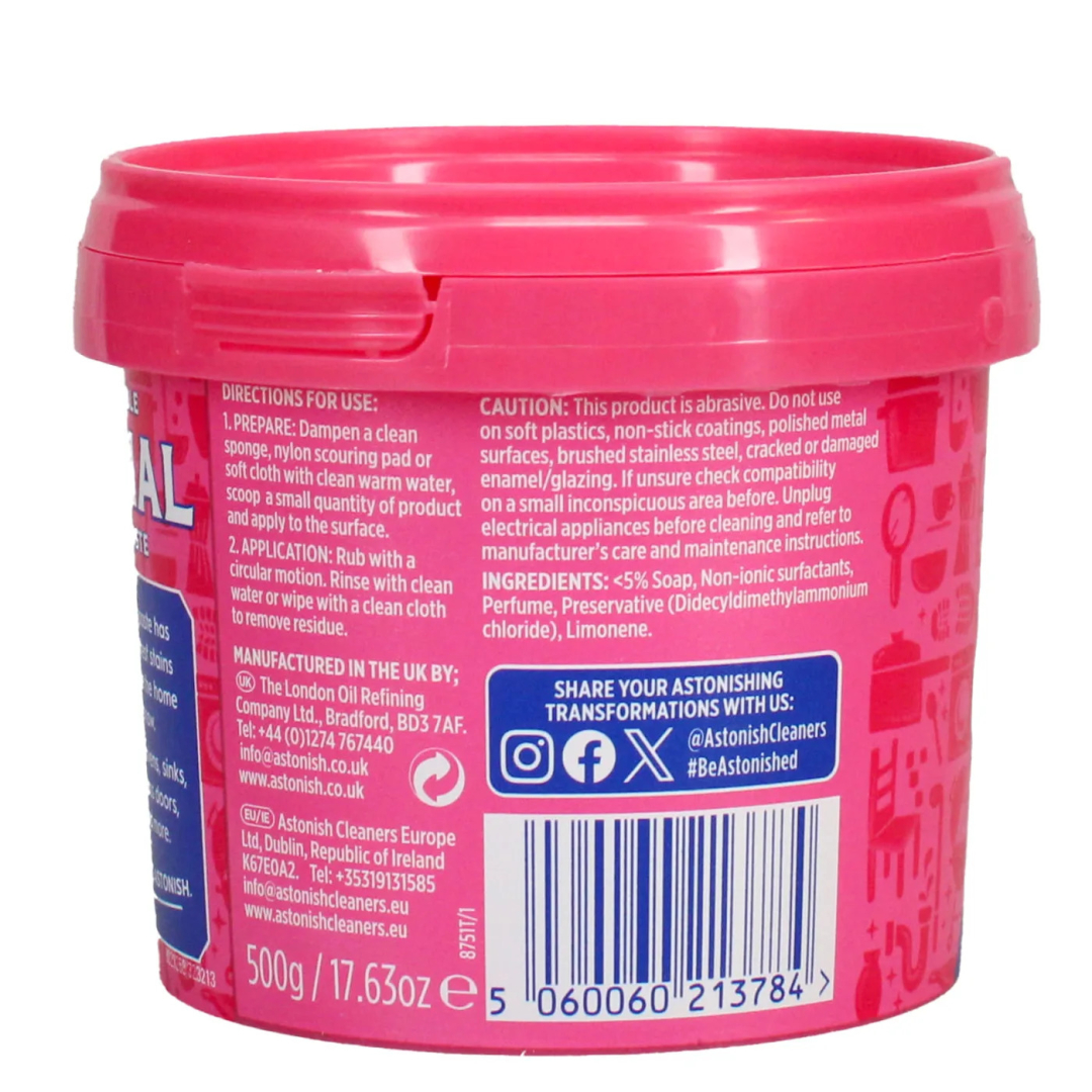 Рожева паста Astonish The Original Cleaning Paste, 500 г