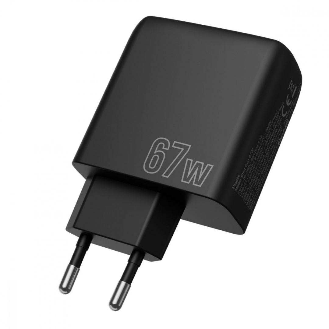 Мзп Proove Shot GaN 67W (2Type-C + USB) black