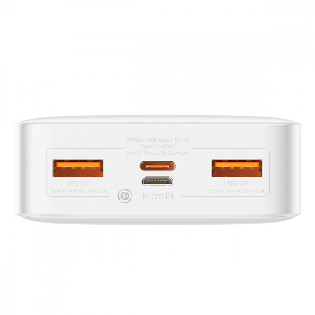 Портативна батарея Baseus Bipow Overseas 20W 20000mAh white